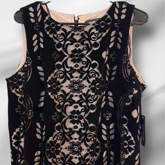 ‼️NWT:TOMMY HILFIGER SHEATH LACE SLEEVELESS ROUND NECK DRESS - Picture 5 of 14